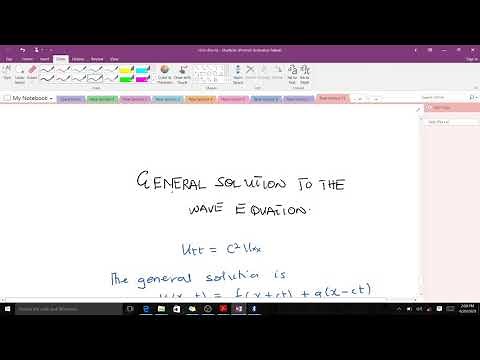 Finding the general solution of a wave equation examples