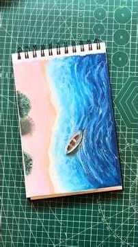 25-Minute Oil Pastel Beach Scene 🌊🎨 #OilPastelArt #Shorts #DrawingTutorial