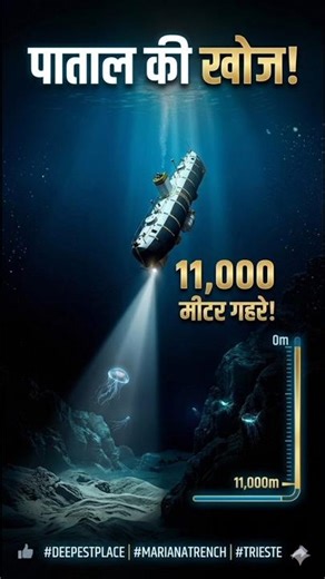 Exploring the Ocean's Abyss! 🌊 The Trieste Submarine Record ⚓ #Shorts #facts