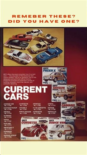 The image is a 1977 catalog page for MPC model car kits.