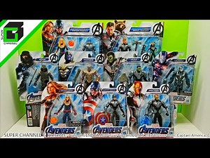 AVENGERS END GAME (Hasbro action figures COMPLETE SET) with Iron Man, Captain America, Thor, Thanos
