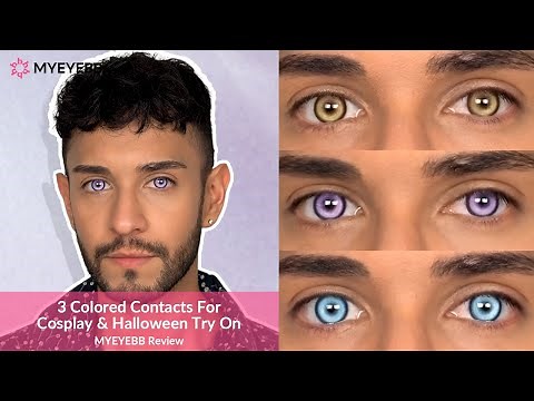 3 Colored Contacts For Cosplay & Halloween Try On by Fonz🍃💚 | MYEYEBB Review #colorcontactlenses