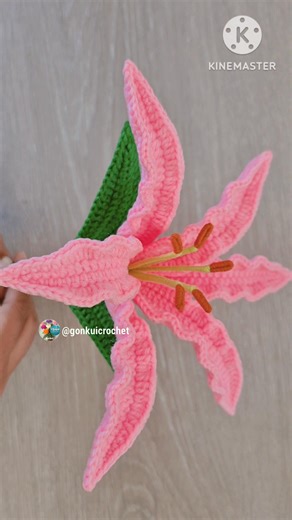 ❤️Easy Crochet StargazerLily Flower 👇Free pattern Tutorial on YouTube Gonkui Crochet step by step #fbreels #reels #crochet #crochetflower #crochetlily | Gonkui Crochet & Chapa crochet craft