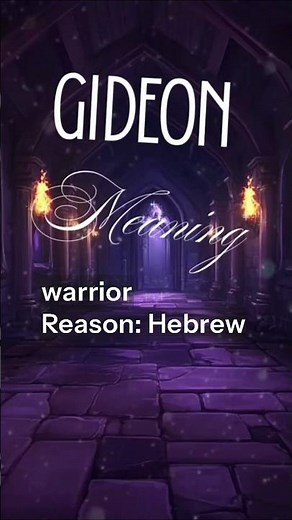 Gideon name meaning in English 🤩🤩🤩