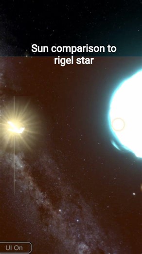 sun comparison to rigel planet #stars #galaxy #space #subscribe #sunset