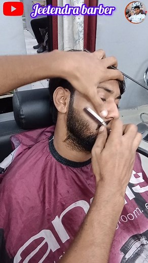 263K views · 2.1K reactions | L-shape beard set tutorial video #viralreels #instareels #reels #viral #instagood #barbar #viralpost #वायरल #hairstyle #beard #facebookreels #facebook | Jeetendra Kumar | Facebook
