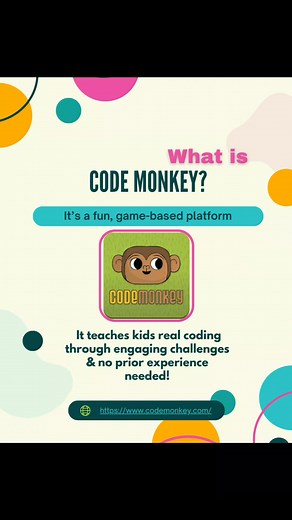 Who said coding is hard? 🐒✨ With "Code Monkey", your kids will love coding as much as they love games! 🚀 They’ll learn the basics of programming through fun adventures and smart challenges.. And watch them create and innovate from day one! 💻👶 Try Code Monkey today.. and see your kids build their future with their own hands! 🥰 #coding #kids #programming #onlinecourses | Code 4 ALL