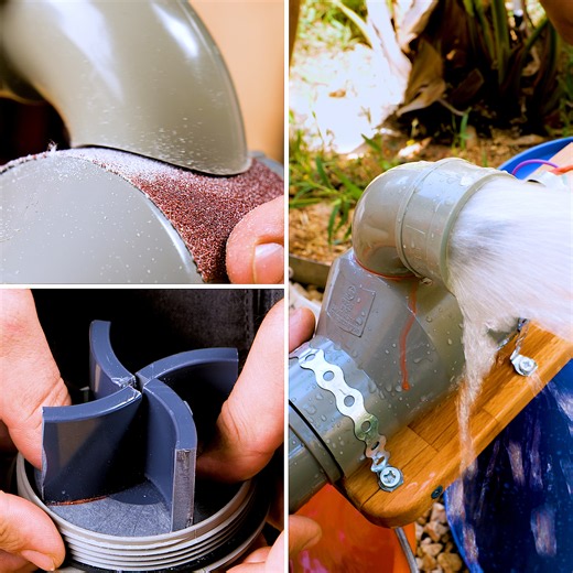Hoe je een waterpomp bouwt met oude boormotor en plastic buizen