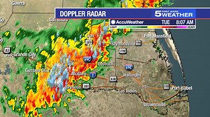A line of rain and storms continues to move southeast at about 30 mph across the RGV. No severe weather is occurring, but up to around 1 to 2 inches of rain and some lightning are possible this morning. {Updated 8:07 a.m. Tuesday} | KRGV Weather
