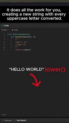 Stop Yelling! One Line to Lowercase Text in Python 🤫 #Shorts