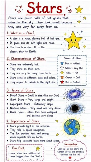 Stars ⭐ | Science Homework Help | Space Learning