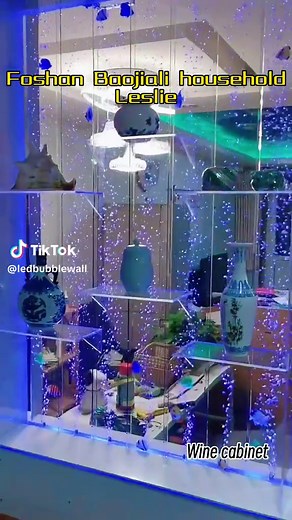 LED Water Bubble Fountain Wall DIY Home Decor