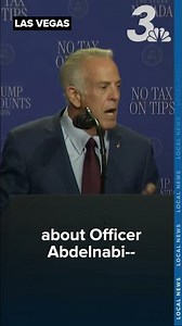 'We're not booing him': Jeering heard for fallen Las Vegas officer at Trump event