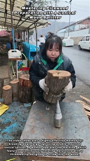 Mastering Firewood Preparation with a Conical Wood Splitter