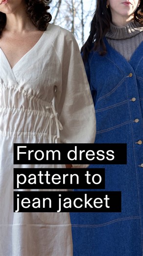 What happens when you make a dress pattern in denim? Find out in my YouTube video for my brand new series Unexpected Materials: Experiments 🪡 I reimagined the Cinch Me I’m Dreaming Dress in structured denim and the result feels sculptural, graphic, and entirely different from the original intent. The full video covering concept, prep, construction, and final garment reveal is live on YouTube! If you’re interested in trying this hack yourself, the detailed pattern adjustments video is included i