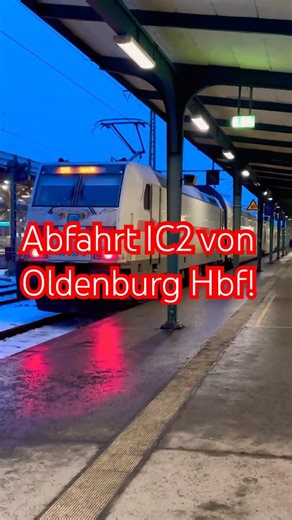 Abfahrt eines IC2s nach Leipzig in Oldenburg Hbf (mit Abfahrtssound BR 146.5) #sound #ic2 #oldenburg