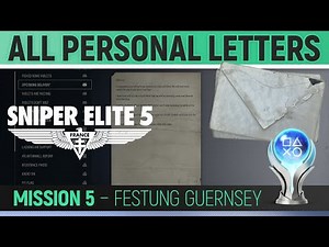 Sniper Elite 5 - Mission 5 - All Personal Letter Locations 🏆 Festung Guernsey