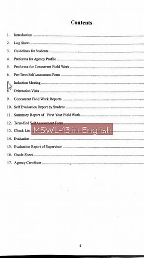 How to Prepare MSWL-13 || Field work Journal || MSW || BSW || IGNOU || PDF available no. 9971218860