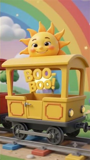 🎵Chugga Chugga Choo Choo! Color Train Boo-Boo is here! 🚂🌈 #KidsSongs #Shorts