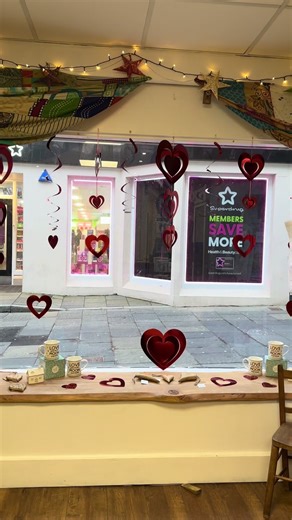 Setting Up a Valentine's Window Display