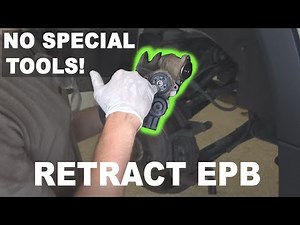How To Manually Retract Electronic Parking Brake Into Service Mode! 2015 BMW X3 Rear Brakes (F25)
