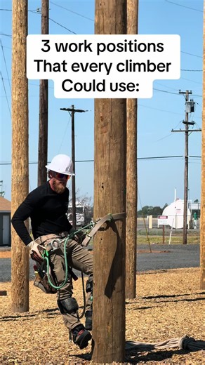 3 work positions you’ll need or wish you had. Lineman demonstrates how to work in 3 different working positions. #bluecollar #apprentice #lineman #linemanissues #linework