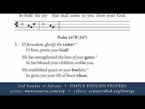COMMUNION • 2nd Sunday of Advent • SIMPLE ENGLISH PROPERS
