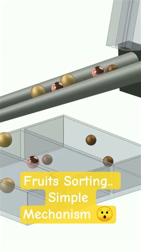 Fruit Sorting - Simple Mechanism😳😳| #solidworks | #viral | #shorts | #viralshorts | #gear | #autocad