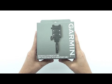 Motorcycle/ATV Mount Kit and AMPS Rugged Mount with Audio/Power Cable Unboxing 4K (010-12881-03)