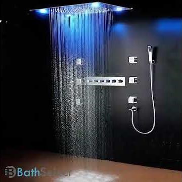 5 Function LED Ceiling Shower | BathSelect