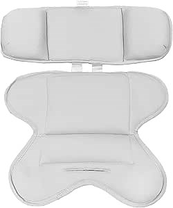 Baby Car Seat Insert - Newborn Infant Head & Neck Support Pillow for Comfort & Safety - Convertible Travel Padding Compatible with Doona Car Seat Stroller - Machine Washable Cushion - Gray