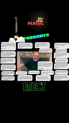 TnTMagic.com 💥PRESENTS💥 The Trick Of The Day 🔥E:JECT🔥 by Trick Trick Boom E:JECT is an incredible gadget that will shoot a regular sharpie up to 15 feet into the air at the touch of a button. Everybody needs a Sharpie during their set. Wizard Magic Review - 100% "Gotta tell you E:JECT is amazing,and it is now an integral part of my show. I wanted to see if I could order two or three more. It's an incredible tool. " - Justin Willman "E:JECT is surprising, magical, and most importantly... FUN!