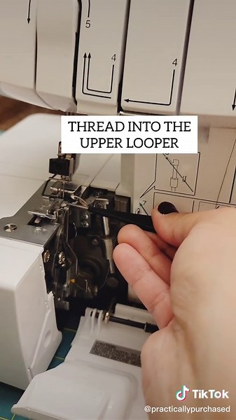 Learn how to thread the Brother 1034D serger in 90 seconds! #tiktok #trend #foryoupage #fyp #foryou #viral #love #motherhood #sahm #serger #brother1034d##sewing #foundonamazon #practicallypurchased #momlife #momsoftiktok #momtok #latenightsewing