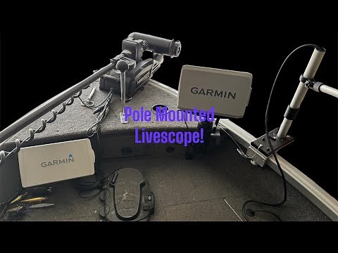 Garmin Livescope with A Fishing Specialties Pole Mount: First Look!!