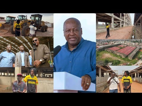 KROFROM MARKET🔥Prez John Mahama Ordered Contractors Back To Site To Build The Market Without A Year.