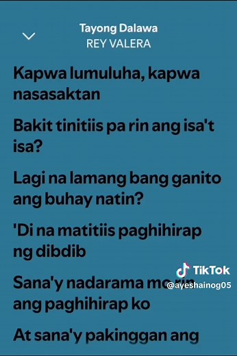 Tayong Dalawa: Rey Valera's Heartfelt Lyrics
