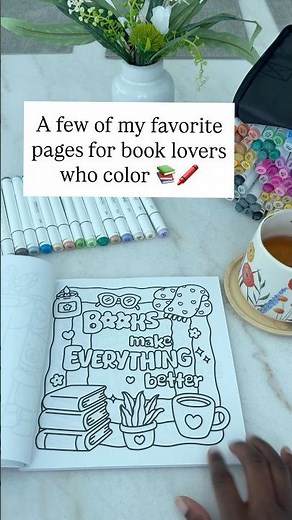Bookish Quotes Flip Through | Bold & Easy Coloring Book for Book Lovers 📚