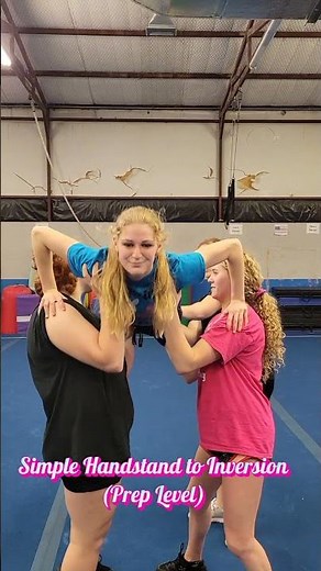 Stunt Tutorial: Handstand to Prep Inversion #superbasicstunts #easystunts #learntostunt #cheerstunts