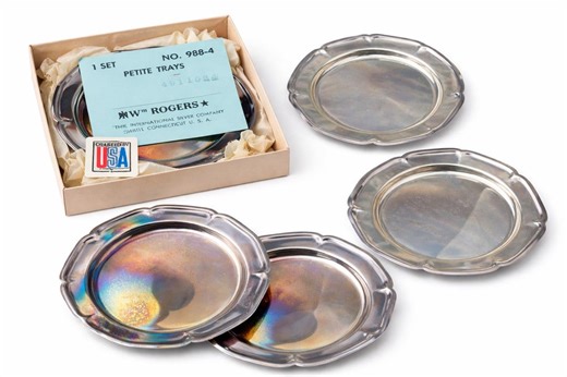 Set of 4 Vintage Wm Rogers Silverplate Petite Trays – Mid Century Serving Plates USA - Etsy