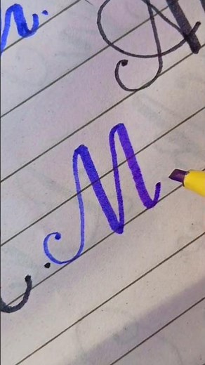 How to write capital M with cut marker