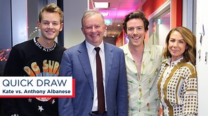 17K views · 93 reactions | So great to have Anthony Albanese in the KTJ studio! Anthony made his Quick Draw debut against Kate...  | Ricki-Lee, Tim & Joel | Facebook
