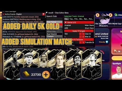 Soccer Manager 2026 3.3.1 V5 MOD MENU | GOLD | CLUB EDITOR | PLAYER EDITOR | ICON PLAYERS