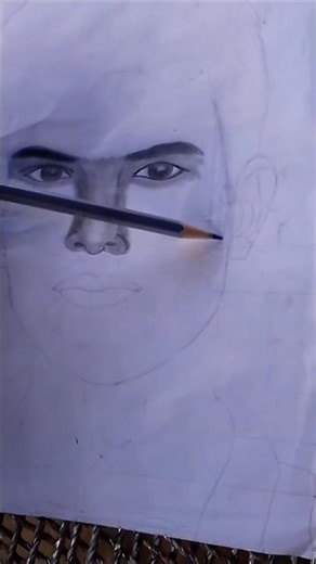 #charcoal powder and graphite pencil sketch# 🥰