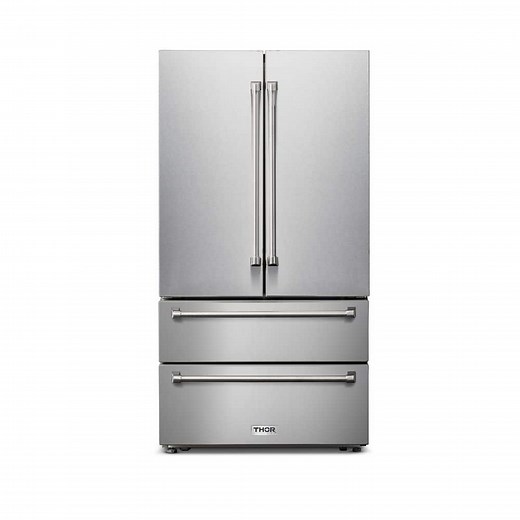 Reviews for Thor Kitchen 36 inch 22.5 cu. ft. French Door Refrigerator in Stainless Steel Counter Depth with Automatic Ice Maker | Pg 1 - The Home Depot