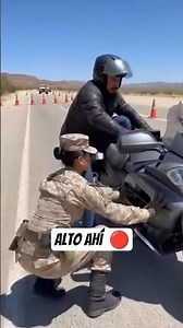 Military personnel inspect motorcycle #security #nayibbukele #mexico #mexicanmilitary #military