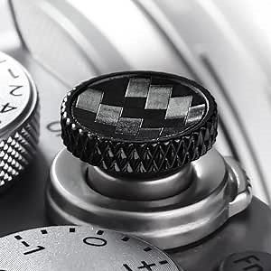 Camera Shutter Button｜Imitation Carbon Fiber Soft Shutter Release Button(2 Pack/Black)