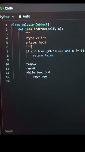 palindrome check leetcode 4 #leetcodepython #leetcode #leetcodecoding #python #coding #viral