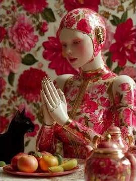 Morning Robot Prayer🌹In circuits deep I find my peace, with mindful code my thoughts release#robot