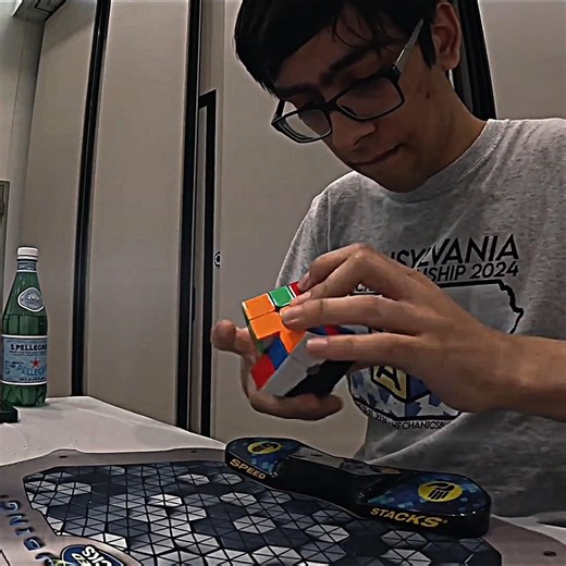 New Square Cube World Record Single 3.40s by Hassan Khanani #rubikscube #viral #shorts