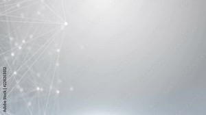 Network connection on grey background 4K seamless loop animation with copy space
